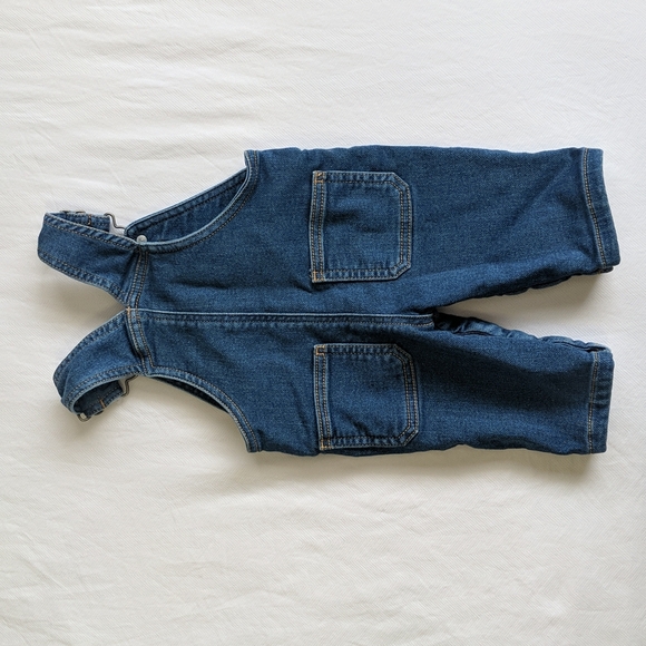 carter's soft knit denim overalls & collared bodysuit outfit set 3 months baby - Picture 8 of 12